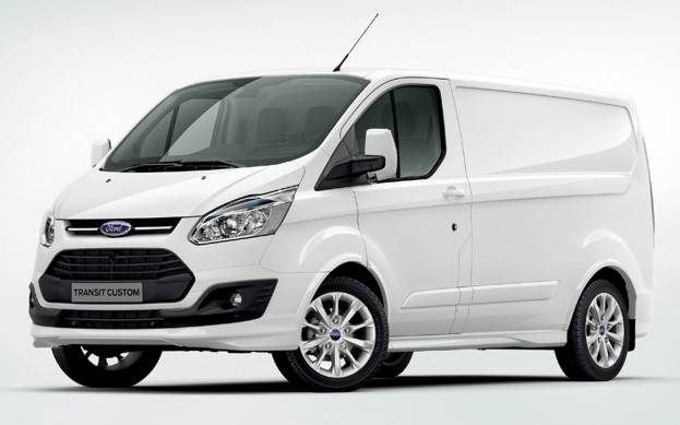 2013-Ford-Transit-Custom-Cargo-Van-front-three-quarters-view-white-623x389