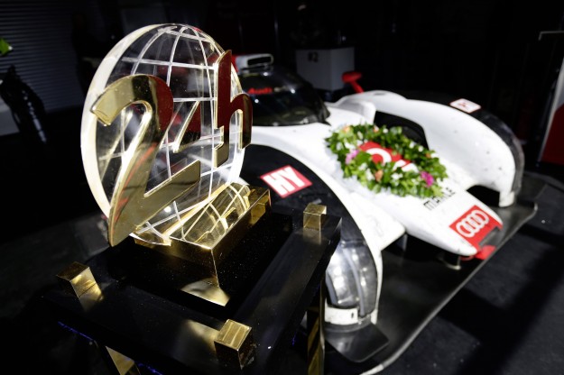 Drei Audi R18 e-tron quattro in Le Mans